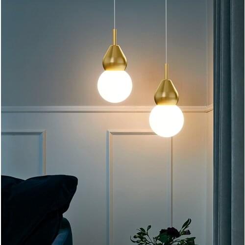 Led Pendant Lights For Living Room Decoration Bar E27 Wooden Copper Restaurant Cafe Nordic Clothing Store Indoor Hanging Lamp