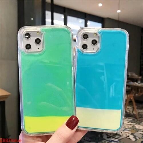 Luminous Phone Case For iPhone 12 12pro 11 11pro 11prmax X XS Max XR Quicksand Dynamic For iPhone 6 7 8 8 7 6 6s Plus