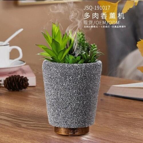 200ML Ultrasonic Aroma Diffuser Simulation Green Plant Aromatherapy Mute Humidifier Air Vaporizer BPA Diffuser Aromatherapy