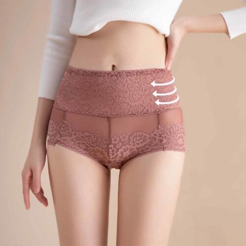 6XL Large Size High Waist Panties Women Underwear Sexy Lace Seamless Breathable Plus Size Briefs Lingerie Female Panty Knickers