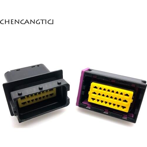 1 Set 24 Pin Way Automotive Ecu Connector FCI Pcb Male Plug Waterproof Plastic Housing Socket 211PL249S0023 211PC249S0005