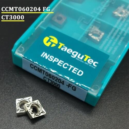 10PCS CCMT060204 FG CT3000 Internal Turning Tool Cermet Grade CCMT 060204 Carbide Insert Lathe Cutter Tools Turning Insert