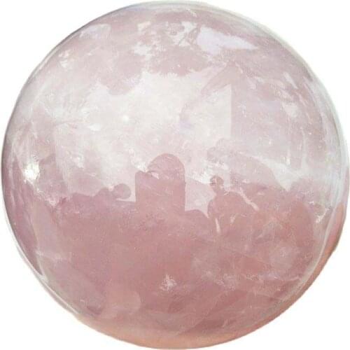 100mm diameter 100% natural pink rose crystal ball treatment wind water ball wholesale + free delivery