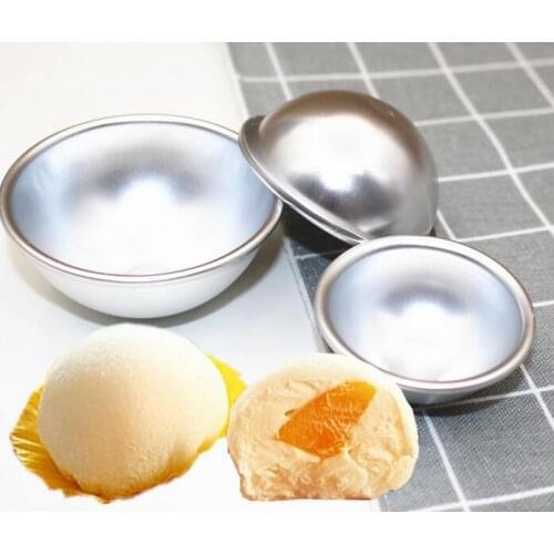 By DHL or EMS 1000 pcs Durable 3D Aluminum Alloy Sphere Bath Bomb Cake Mold Pan Tin Baking Pastry Bakeware Decorating Mould