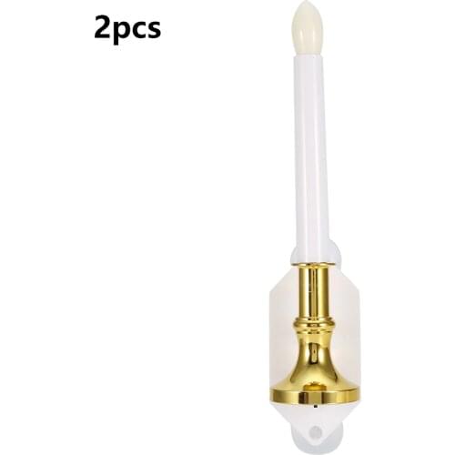 2pcs Warm White LED Solar Powered Candle Shape Light Waterproof Wall Window Lawn Lamp