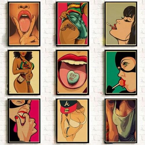 DIY 5D Diamond Painting Fashion Girl Anime Diamond Embroidery Movie Retro Poster Cross Stitch Full Round/Square Drill Home Decor