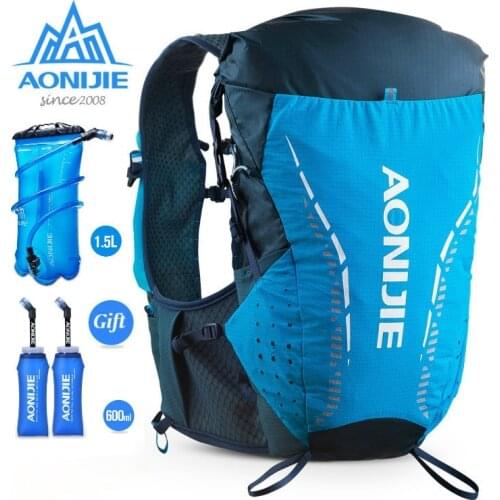 AONIJIE C9104 Ultra Vest 18L Hydration Backpack Pack Bag Soft Water Bladder Flask Hiking Trail Running Marathon Race SM XL 600ML