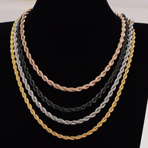 Bangrui Cuban Yellow Color Chain Necklace Trendy copper 5MM Width Rope Chain Necklace Bracelet Men Jewelry Hip Hop