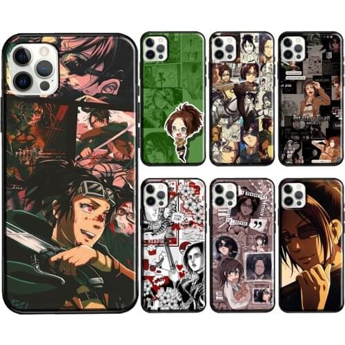Hange Zoe Attack on Titan Case For iPhone X XR XS Max 7 8 Plus SE 2020 12 Mini 11 Pro Max Soft Phone Cover Coque
