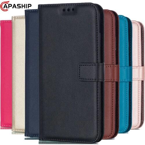 Solid Color Leather Wallet Case For Samsung Galaxy A7 2018 A8 A6 Plus A10S A20S A70S A30 A50 J4 J6 J8 Cover Flip Cases Phone Bag