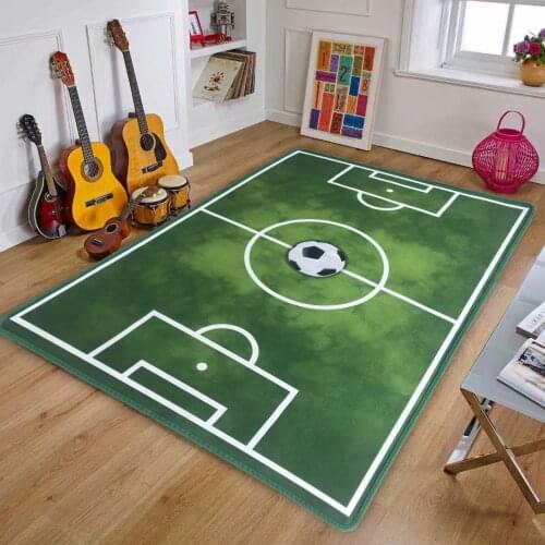 Childrens Football Game Play Mat 80x160cm Boy Bedroom Carpet Decoration Rugby Play Mat Living Room Decoration Play Carpet