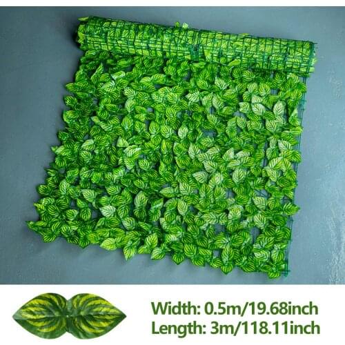 Privacy Fence Screen, Artificial Leaf Hedges Fence Wall Panel Screen Decoration for Home Garden Backyard Decor 20x118in
