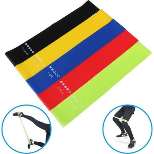 Yoga Resistance Rubber Bands Indoor Outdoor Fitness Equipment 0.35mm-1.1mm Pilates Sport Training Workout Elastic Bands 5 Colors