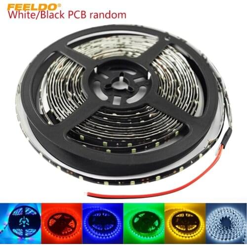 FEELDO 1PC 24V 500cm 5-Meter 3528/1210 SMD 300 Leds Waterproof Car Truck Decoration LED Strip Light 6-Color #AM2135