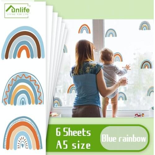 Funlife® Rainbow Wall Decals Removable Childrens Room Waterproof Peel & Stick DIY Easy to Clean Wall Self-Adhesive Decorative