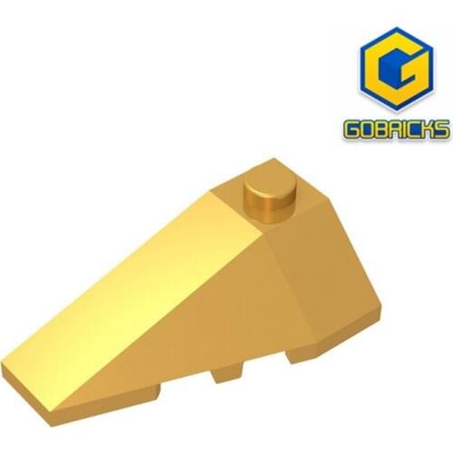 [Gobricks] GDS-755 Building block(No.43710)LEFT ROOF TILE 2X4 W/ANGLE - 4x2 Wedge (left)