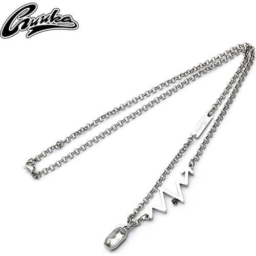 GUUKA Tidal Rise Necklace Ins Hip Hop Niche Design Advanced Feel Diamond Couple Lucky Necklace