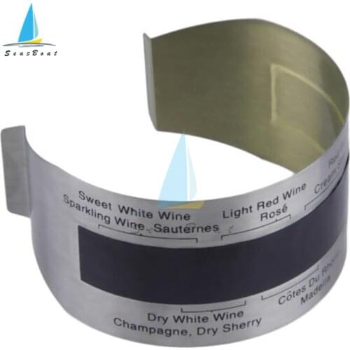 Creative Stainless Steel Bottle Wine Thermometer LCD Display Serving Party Checker Bracelet Thermometer Shop Bar Kitchen Tools