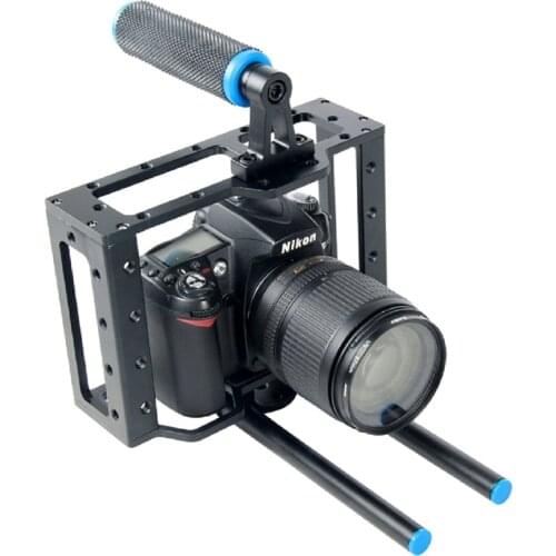 DSLR Rig Video Camera Cage Rail 15mm Rod System Top Handle For Canon 5D Mark II III 6D 7D 60D 70D 5DII 5DIII Camera