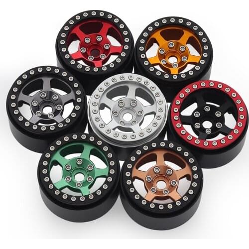 1.9 Inch CNC Metal 5 Spokes Beadlock Wheel Hub for 1/10 RC Crawler Car Axial SCX10 Traxxas TRX4 D90 AXI03007 Capra Upgrade Piece