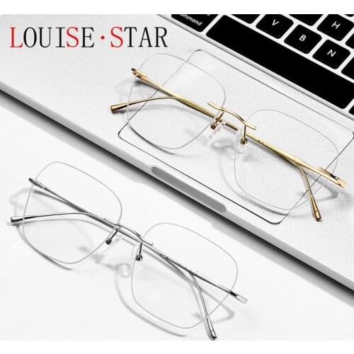 Pure Titanium FashionTrend BigFrame GlassesFrame MensUltra-Light PhotochromicMyopia SunglassesAnti-Ultraviolet Diopter -1.0-6.0