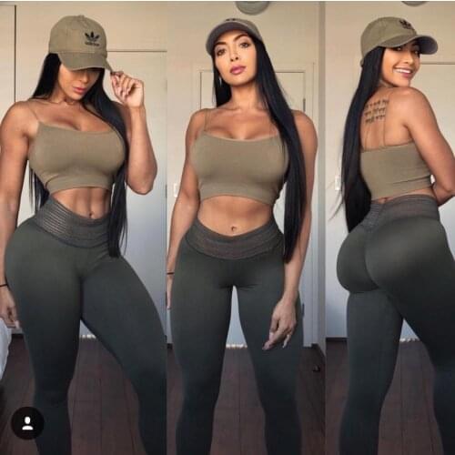 Fashion Sexy Slim Sweatpants Hip-Up Tight Solid Color Leggings Ladies Fitness Women