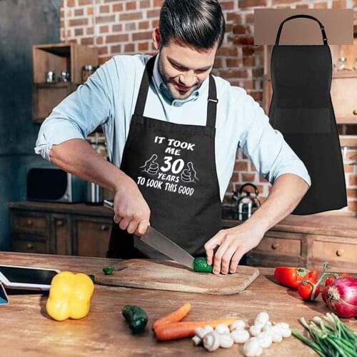 Women men Novelty 30th Birthday gift 30 Years Old Dirty Thirty party BBQ dinner barbecues decoration apron Baker friend present