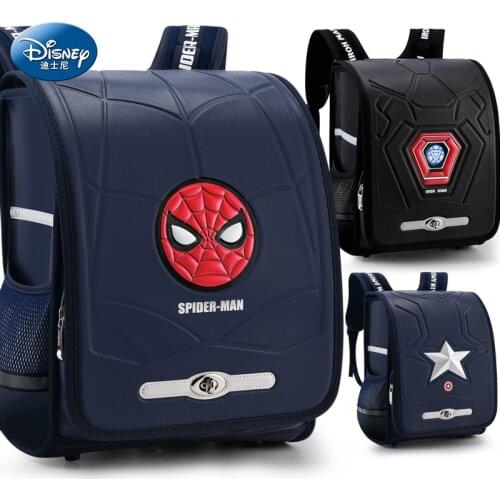 Authentic Disney Elementary School Bag Boy Spider-Man Boy Burdens Backpack Childrens Backpack Birthday Gift