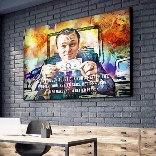 Posters And Prints Celebrity Money Paintings Canvas Art Wall Picture Home Decor