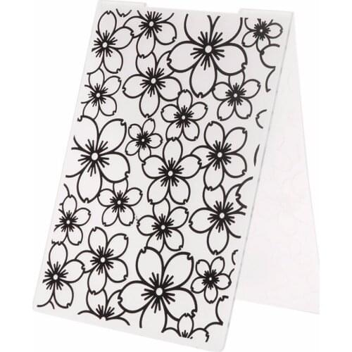 Plastic Embossing Folder Template for DIY Scrapbook Photo Album Card Paper Craft Flower-S001