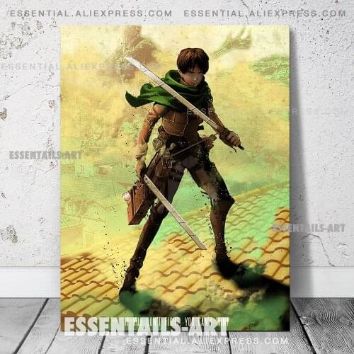 Eren Shingeki No Kyojin Attack on Titan Anime Poster Canvas Wall Art Painting Decor Pictures Bedroom Home Decoration Prints