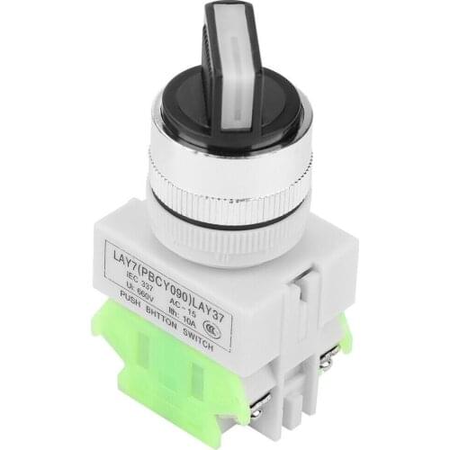 Rotary Switch Knob Button 2NO 22mm 4 Screws Terminals 2 Way Small Size 2 Position 3 Position Lay7 Lay37 Y090