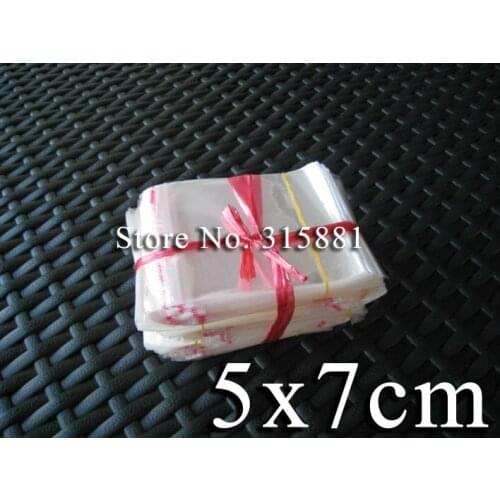 Clear Self Adhesive Seal Plastic Bags 5x7cm 1000PCS/LOT