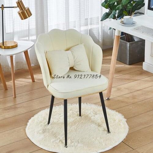 Net red makeup chair bedroom girl student cute ins Nordic style dressing table stool nail chair backrest simple