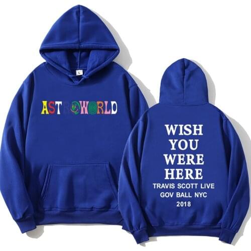 TRAVIS SCOTT ASTROWORLD WISH YOU WERE HERE HOODIES fashion letter ASTROWORLD HOODIE streetwear Man woman Pullover Sweatshirt