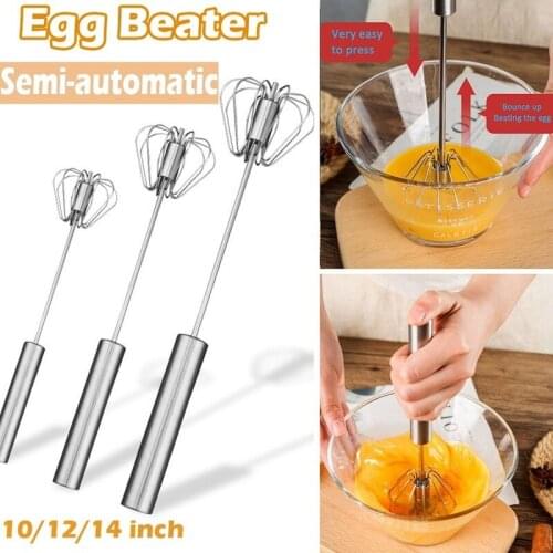 Egg Beater 304 Stainless Steel Semi-automatic Whisk Manual Hand Mixer Self Blender Egg Stirring Egg Tools Kitchen Accessories