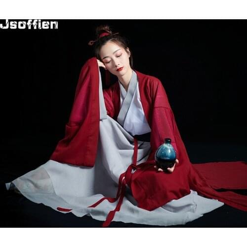 Chinese Ancient Hanfu Costume for Women Traditional Swordsman Cosplay Costume Han Dynasty Stage Dance Clothing Vintage Folk Wear