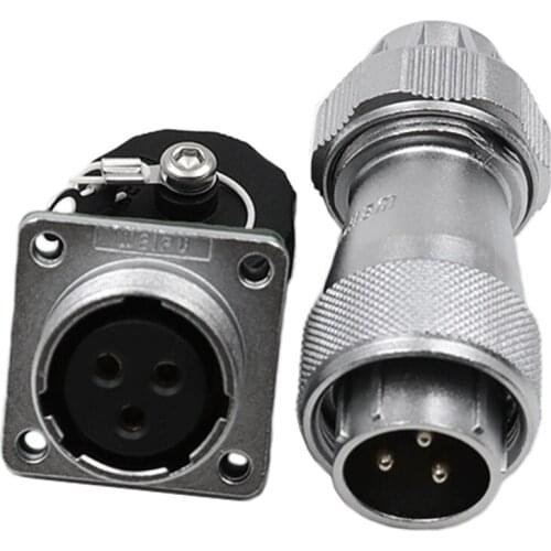 WF20 TE+Z Quick Electrical AC DC Power Adapter Connector Waterproof Industrial Plug Socket Male Female M20 2 3 4 5 6 7 9 12 Pin