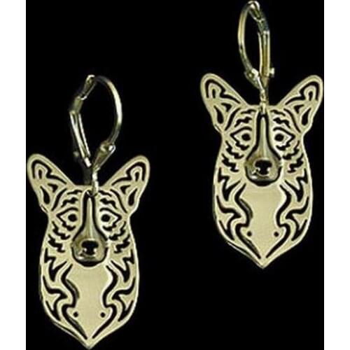 Female Cardigan Welsh Corgi Earrings Women Metal Dog Shaped Earrings Drop Shipping