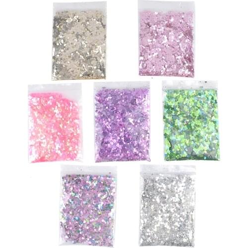 1 Bag Sparkly Hexagon Nail Sequins Paillette Mixed Colors Nail Holographics Glitter 3D Flakes Slices Spangle Art Accessories