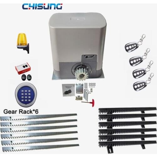 2000kg Automatic Sliding Door Gate Opener Motor With 6 gear rails Heavy Duty Electric Equipment Mechanic