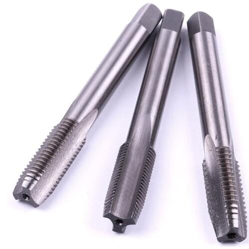 3pcs/lot M14 High Speed Steel HSS Machine Screw Thread Metric Plug Tap Pitch 1.25/1.5/2.0 mm