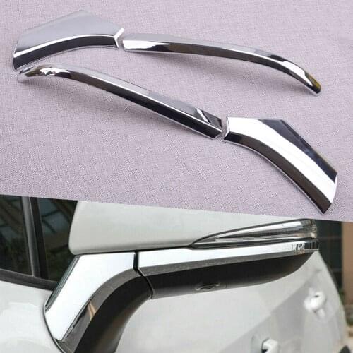 4pcs/Set Car ABS Chrome Rearview Mirror Cover Trim Strip Decoration Fit for Toyota Highlander 2020 2021