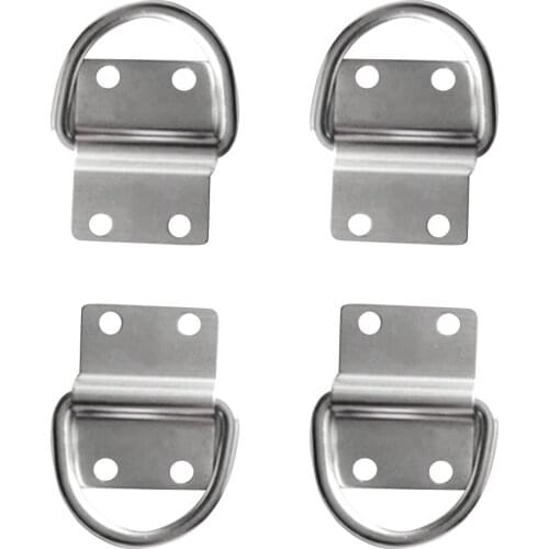 4x Lashing Ring Staple Cleat Tie Down Marine Boat Load Securing Anchor Point