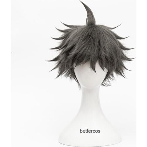 Anime Danganronpa Hinata Hajim Cosplay Wig Super Dangan Ronpa 2 Heat Resistant Synthetic Hair Men Carnival Party Wigs+Wig Cap