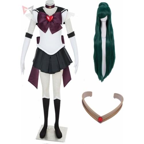 Athemis Anime Sailor Dress Meiou Setsuna Sailor pluto Super S Cosplay Costume Custom Made Any Size