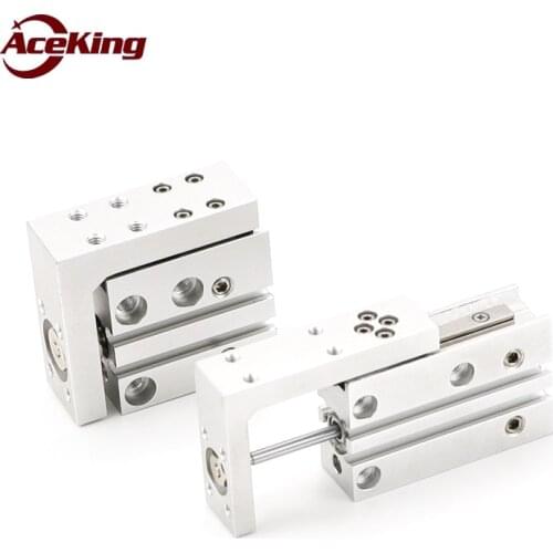 HLH cylinder MXH precision linear guide rail side rail small pneumatic slide table cylinder mxh6/10/16/20-5/10/15/20/25/30/40/50