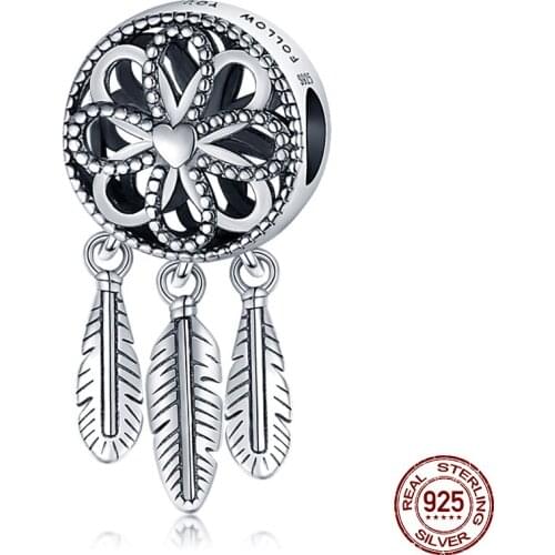 CODEDOG Authentic 925 Sterling Silver Dreamcatcher Beads Fit Original 3mmBracelet Hot Fashion Charms Jewelry CMC005