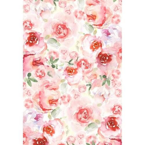Flowers Watercolor Painting Photography Backdrops Vinyl Cloth Customized Backgrounds for Photo Studio Photography Accessories