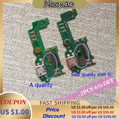For huawei Y6 Pro TIT-U02 Y6Pro USB Dock Charging Charger Port Data Connect Connector With Microphone Flex Cable + tracking